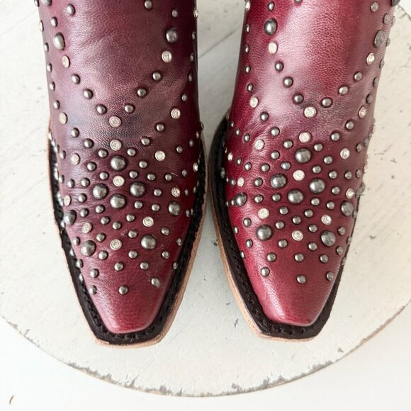 NEW Lane SPARKS FLY Womens Cowboy Bootie 5 Red Western Cowgirl Boots Pointed Toe - Picture 6 of 10